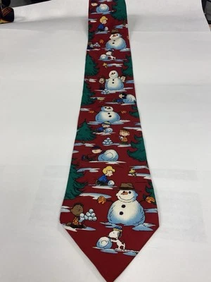 Árbol de Navidad vintage de cacahuetes Snoopy & Friends muñeco de nieve escena seda EE. UU. vacaciones Foto 1 de 4