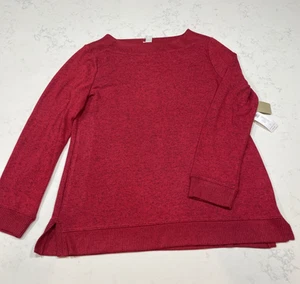 Top CoziSoft Weekends by Chico's Mujer Razzie Rojo Manga 3/4 Talla 1 (Mediano) Nuevo - Imagen 1 de 12