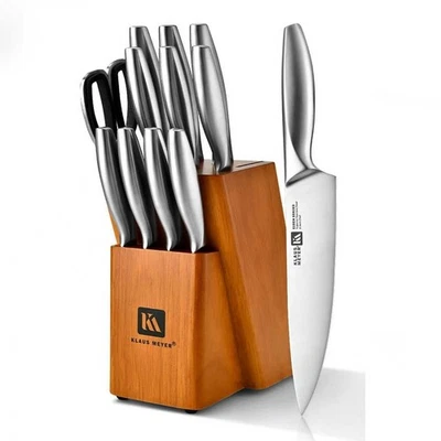 Klaus Meyer 13-Piece Rust Proof and Dishwasher Safe Kitchen Knife Set With Block - Image 1 of 4