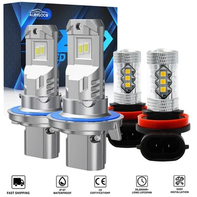 Combo de faros LED altos bajos + faros antiniebla para Nissan Sentra 6000K 2009-2012 Foto 1 de 4