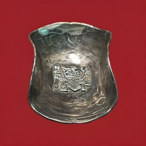 J. TAVARA INDUSTRIA PERUANA 925 STERLING SILVER MAYAN DISH HAMMERED DISH .751 Oz - Picture 1 of 6