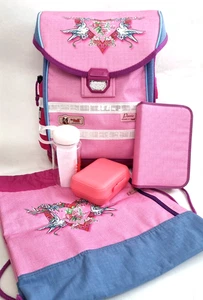 McNeill Ergo Light Basic Schulranzen-Set 5tlg. Poosie Mädchen Ranzen Rucksack - Picture 1 of 8