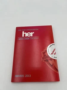Her FYC Awards 2013 DVD For Your Consideration Screener WB R Spike Jonze Movie - Foto 1 di 4