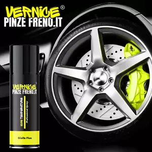 Vernice spray 2K pinze freni moto auto GIALLO FLUO LUCIDO alta temperatura - Foto 1 di 2