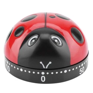 Kitchen Timer 60-Minute Funny Ladybug-Shaped Rust-Proof Mechanical Alarm Clock - Picture 1 of 14