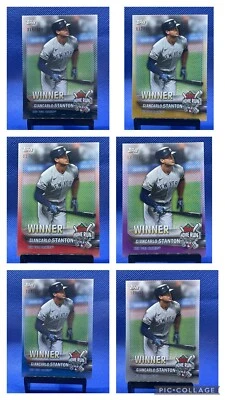 2021 Topps Home Run Challenge Winner Giancarlo Stanton Rainbow Set April - Sept - Image 1 of 4