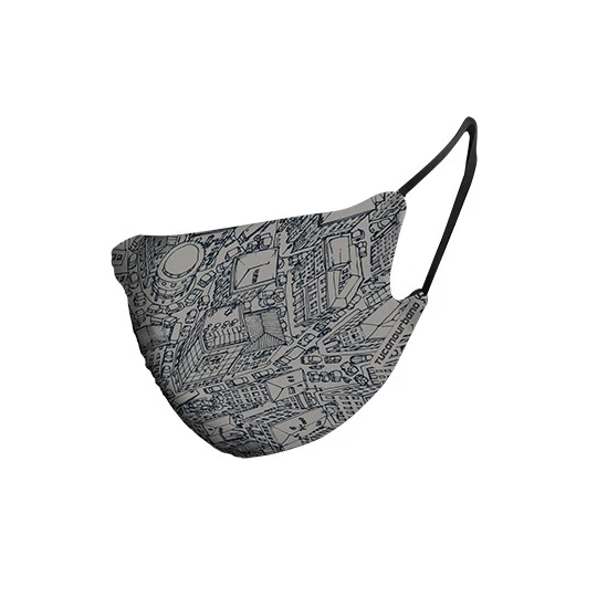 Masque anti pollution tucano rina city gris reglable (lot de 2) - Photo 1/1