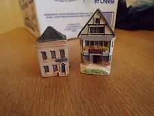Lot of 2 Vtg Philip Laureston Pottery England Miniature Village Houses