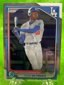 Josue De Paula RC - 2024 Bowman Chrome Prospects #BCP-12 Los Angeles Dodgers - Picture 1 of 11