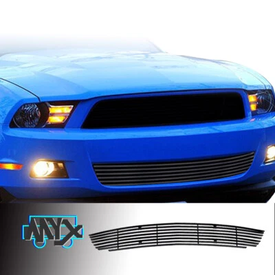 Black Grill For 2010 2011 2012 Ford Mustang Front Bumper Billet Grille Insert Foto 1 de 4