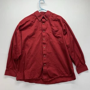 Ariat Men's Long Sleeve Dress/Work Shirt Button Down Red XXL/TTG Pocket - Picture 1 of 19