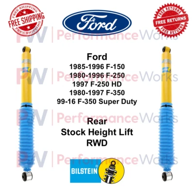 Par de amortiguadores traseros Bilstein B6 4600 0" para Ford F-150, F-250 HD, F-350 RWD Foto 1 de 4