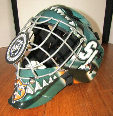 New w/Tags San Jose Sharks Unsigned Franklin Sports Replica Goalie Mask Cover
