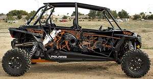 Polaris 1000 Orange Punk Graphic Kits Decal Wraps RZR 1000 4 Door Graphics - Bild 1 von 4