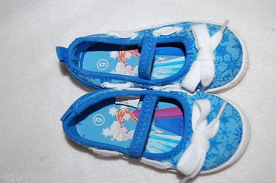 Zapatos para niñas pequeñas AZUL BRILLANTE COPO DE NIEVE sin cordones de lona DISNEY FROZEN verano 7 Foto 1 de 2