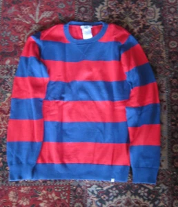 JACADI: BOY’S RED & BLUE COTTON STRIPED SWEATER – 12Y - Picture 1 of 9