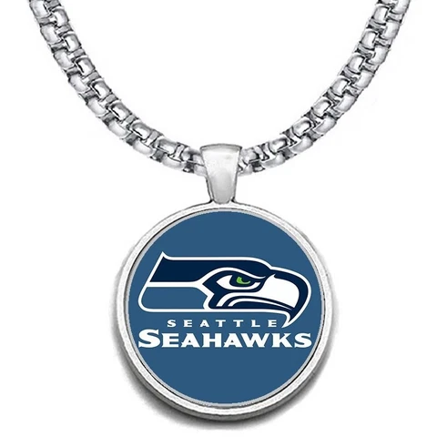 Seattle Seahawks Mens Womens Stainless Steel 20" Chain Link Pendant Necklace D30 Cover