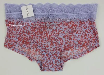 Pantalones cortos para niño Calvin Klein QD3781 "Micro" tiro bajo/encaje lila (530) nuevos con etiquetas Foto 1 de 4