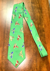 Ralph Lauren Corbata Rara Verde Seda con Zapatos Huarache 100% Seda Verano Preppy - Imagen 1 de 8