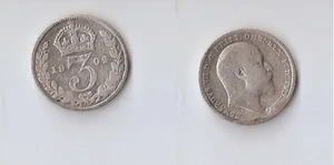 UK, Great Britain Threepence 1902 Edward VII - Picture 1 of 1