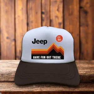 Cappello da camionista da uomo All Terrain Truck marrone snapback anni '70 logo vintage berretto da baseball - Foto 1 di 5