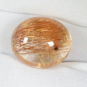 54.43 ct ULTRA RARE COPPER RUTILE   NATURAL QUARTZ Gemstone Cabochon 5808 KY - Picture 1 of 2