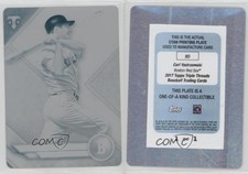 2017 Topps Triple Threads Printing Plate Cyan 1/1 Carl Yastrzemski #90 HOF