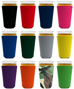 Blank Neoprene Collapsible Pint Glass Coolie; Choose Color and Quantity - Picture 1 of 36