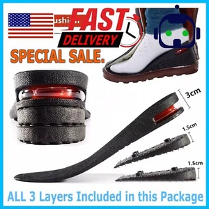 Height Increase Insoles Men Women Invisible Heel Lift Taller Shoe Inserts Pad US - Picture 1 of 12