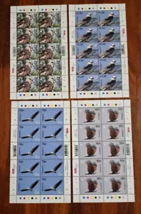 Singapore 2016 Birds of Prey Complete 4V in full sheets Mnh - Imagen 1 de 2