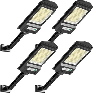 Solar Lights Outdoor, 1000LM 168 LEDs Solar Powered Motion Sensor 4 Pack - Picture 1 of 8