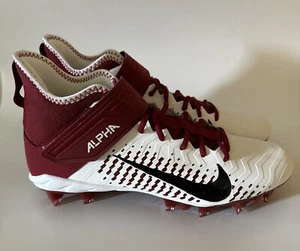 Nike Mens 11 Alpha Menace Pro 2 MID Football Cleats BV3945-106 Crimson Red/White - Picture 1 of 8