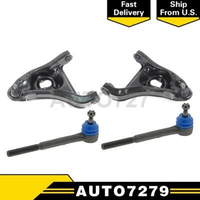 For Buick Century 4PCS Front Lower Control Arm W/ Ball Joint + Outer Tie Rod End - Imagem 1 de 4