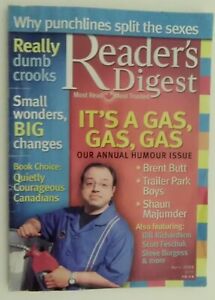Readers Digest  April 2006 Annual Humour  Issue Corner Gas Trailer Park Boys