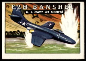 1952 Topps Wings #95 F2H Banshee Jet Fighter Marina de los Estados Unidos como nuevo - Imagen 1 de 2