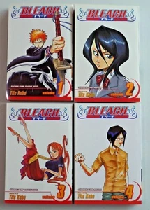 BLEACH Tite Kubo Volumes 1-4 Shonen Jump Graphic Novel Manga Paperback Books - Picture 1 of 8