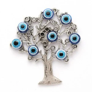 Lucky Eye Life Tree Charms Evil Eye Wall Room Magnets Jewelry Decal Art - Picture 1 of 4
