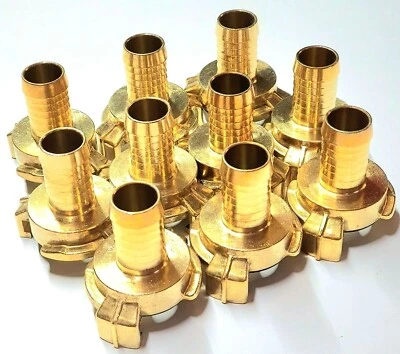 FELDTMANN 10 x Schlauchkupplung Schnellkupplung GEKA-System messing Tülle 1/2 3/4 1 Zoll