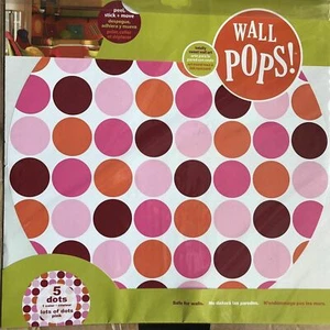 BREWSTER WALL POPS! LOTS OF DOTS PINK WALL ART BLOCKS (PACK OF 5 BLOX) #WPB90237 - Picture 1 of 1