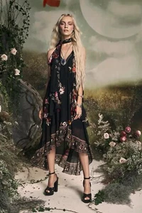 Camilla Mirror Mirror V-Neck Dress With Ruffle Detail - Picture 1 of 8