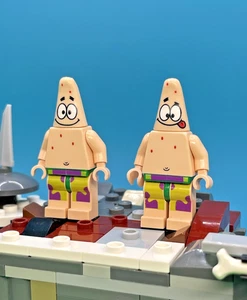 LEGO Spongebob - Patrick Star Minifigure Lot of 2 - bob002 bob022 - Damage - Picture 1 of 6