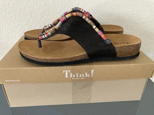 Think Schuhe schwarz Damenschuhe bequeme Zehentrenner Dianette Gr 43 Neu! - Bild 1 von 4