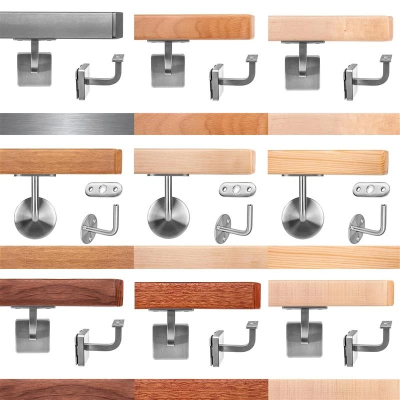 COSCH-EDELSTAHL Holzhandlauf VKT deutsche Eiche 40 x 40 mm Holz Wandhandlauf Handlauf