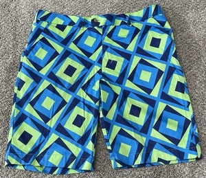 Loudmouth Golf Shorts Men's Sz 38 Geometric Print Athletic Crazy Print Cotton - Picture 1 of 5