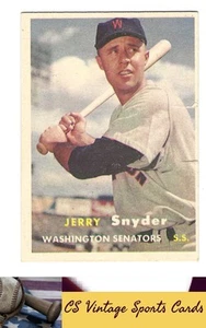 1957 Topps #22 Jerry Snyder LOW GRADE FILLER - Picture 1 of 2