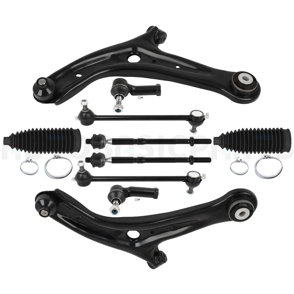 For 2011-2018 Ford Fiesta 10 Pcs Front Control Arm and Ball Joint Tie Rod Kits - Image 1 of 4