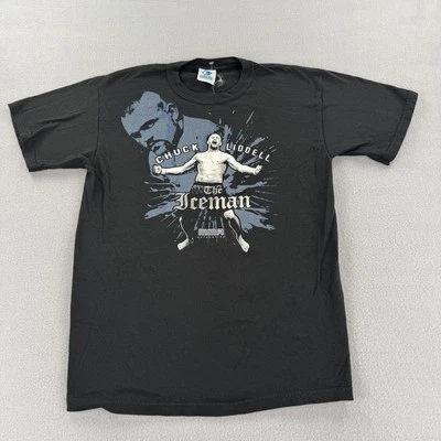 Chuck Liddell The Iceman Shirt MMA Authentic Mens Medium Black UFC Tee Fighter - Image 1 of 4