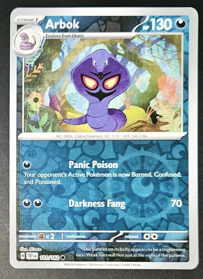Arbok 101/162 2024 Pokemon SV05 Temporal Forces Reverse Holo - Image 1 of 2