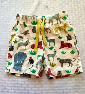 Baby Boden Drawstring Shorts Safari Jungle Animals Size 3-6 months - Image 1 of 3
