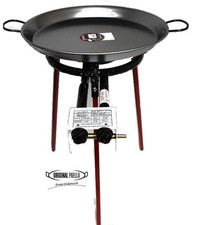 paella pack per 10 persone: padella + bruciatore + pins + palette di servire